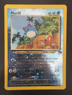 Pokemon Vintage Southern Islands Reverse Holo Marill 11/18 Rare WotC Promo - Image 2