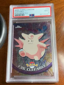 2000 Topps Chrome Pokemon Series 1 #36 Clefable PSA 9 MINT - Image 1