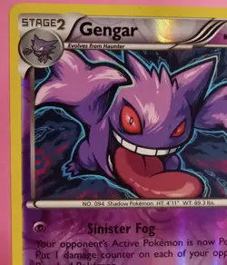 Pokemon TCG Gengar 60/162 XY BREAKthrough Holo Rare Reverse Holo Lightly Played - Image 4