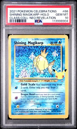 2021 POKEMON CELEBRATIONS CLASSIC COLL #66 SHINING MAGIKARP-HOLO PSA 10 - Image 1