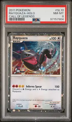 2011 POKEMON CALL OF LEGENDS #SL10 RAYQUAZA-HOLO PSA 8 - Image 1