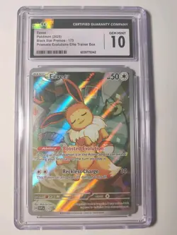 Pokemon Eevee #173 Black Star Promo 2025 Prismatic Evolutions CGC 10 Gem Mint - Image 1