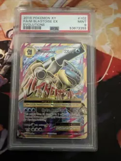 Pokemon TCG M Blastoise EX Full Art Holo Card 102/108 XY Evolutions PSA 9 - Image 1