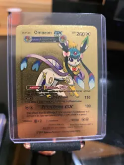 Omneon GX HP 260, Prism Beam GX 100 Gold Fan Art Pokemon Card - Image 1