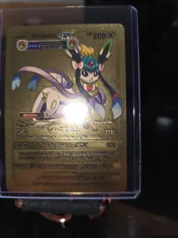 Omneon GX HP 260, Prism Beam GX 100 Gold Fan Art Pokemon Card - Image 3