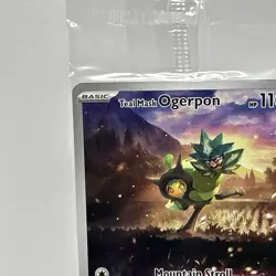 Teal Mask Ogerpon SVP123 Full Art Black Star Promo Pokemon Card SEALED - Image 2