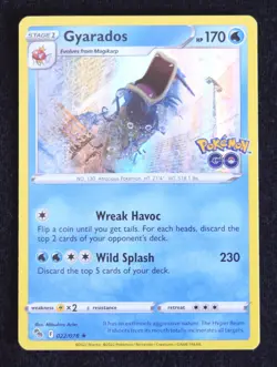 Pokemon TCG Gyarados 022/078 2022 Pokemon GO Holo Rare Card - NM - Image 1