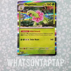 Pokemon Card Meganium 001 Black Star Promo Mega Evolution Prerelease Stamped NM - Image 1