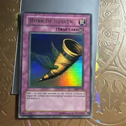 Yugioh Single Card Horn of Heaven Trap Card Holo Near Mint MRD-130 - Image 1