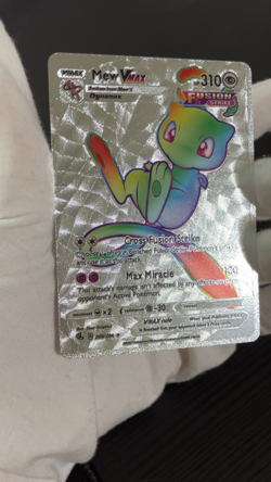 Mew Vmax Rainbow Silver Foil Textured Display Card - Image 2