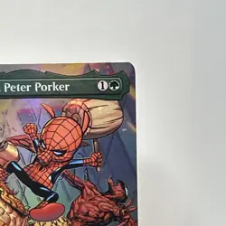MTG FOIL Spider-Ham, Peter Porker Borderless - Marvel's Spider-Man #201 - Image 3