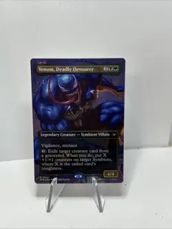MTG Venom, Deadly Devourer 22 Rare Foil Borderless Marvel Spider-Man Eternal - Image 1
