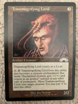 MTG Transmogrifying Licid Exodus NM ARTIFACT CREATURE UNCOMMON - Image 1