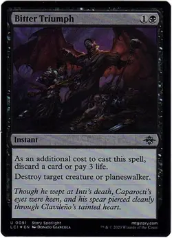 MTG Lost Caverns of Ixalan Bitter Triumph NM Foil (Uncommon) - Image 2