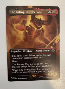The Balrog, Durin's Bane (Borderless) #405 (NM) Lord of the Rings LTR Magic MTG - Image 1