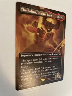 The Balrog, Durin's Bane (Borderless) #405 (NM) Lord of the Rings LTR Magic MTG - Image 2