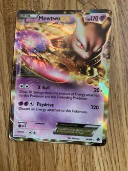 Pokemon Mewtwo EX TCG Next Destinities Holo Ultra Rare Card 54/99 LP Condition - Image 1