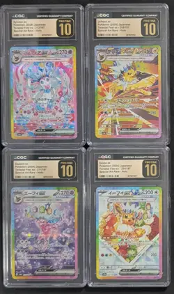 Lot (9) Pokemon JPN SV8a Terastal Fest Eevee Evolution SAR Set CGC 10 PRISTINE - Image 4