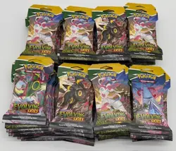 Lot of (79) Pokemon TCG SWSH Evolving Skies Sleeved Booster Packs SEALED - Image 1