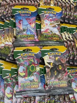 Lot of (79) Pokemon TCG SWSH Evolving Skies Sleeved Booster Packs SEALED - Image 3