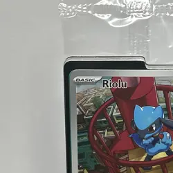Pokemon TCG Mega Evolution Riolu Black Star Promo Full Art Sealed - Image 2