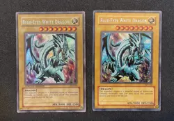 Yugioh Blue Eyes White Dragon Lot BPT-003 BPT-009 MP Secret Rare - Image 1