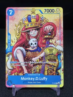 One Piece Card Game Monkey D Luffy P-043 2nd Anniversary Stamped Promo - Image 1