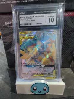 Pokemon TCG Moltres Zapdos Articuno GX Full Art Card 66/68 Hidden Fates CGC 10 - Image 1