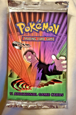 1st Edition Gym Challenge Giovanni Pokemon Card Booster Pack New Sealed 20.73g - Image 1