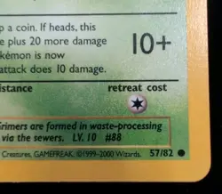 Pokemon TCG 1st Edition Team Rocket Grimer 57/82 Common Card - Image 4