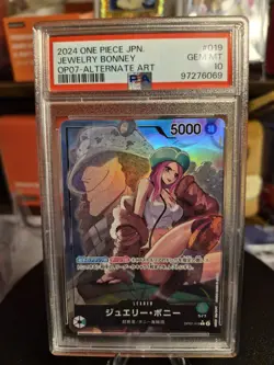 2024 One Piece Jewelry Bonney OP07 Alternate Art Card GEM MT 10 - Image 1