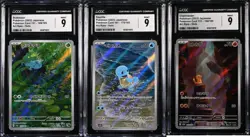 CGC 9*3 2023 Pokemon Card 151 Bulbasaur Squirtle Charmander 166 170 168/165 - Image 1