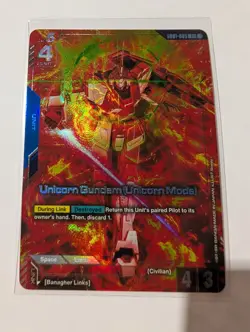Gundam card game unicorn gundam unicorn mode r+ ALT ART - Image 1
