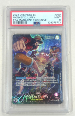 Monkey.D.Luffy (PSA Magazine) OP05-060 One Piece Promotion Cards Foil PSA 9 - Image 1
