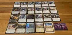 MTG Cards Lot White Rare Uncommon Land Foil + Commons Magic The Gathering Cards - Image 1