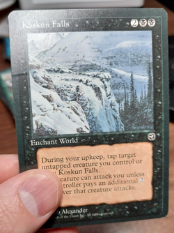 1x Koskun Falls - *Damaged see pic* - Homelands - mtg - SPARROW MAGIC - Image 4