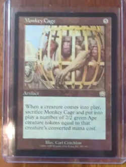 MTG Magic The Gathering Mercadian Masques Monkey Cage TCG CCG - Image 1