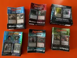 Magic CCG MTG Duel Decks Lot: Elves, Nissa, Jace, Merfolk, Goblins, Jiang, & Mu - Image 1