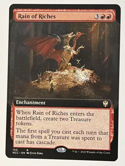Rain of Riches Extended Art Commander: Streets of New Capenna Non-Foil MTG NM - Image 1
