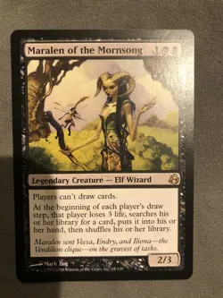 MTG 1x Maralen Of The Mornsong ~ Morningtide ~ NM Black FLAT Shipping fees - Image 1
