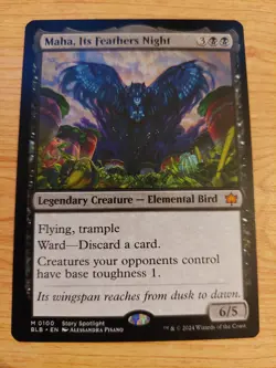Maha, Its Feathers Night - 0100 (Bloomburrow) - Near Mint NM - Mythic - Image 1