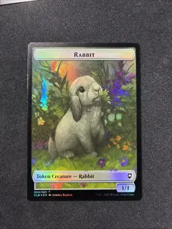 MTG - Treasure / Rabbit Double-Sided Token : Battle for Baldur's Gate - FOIL - Image 1
