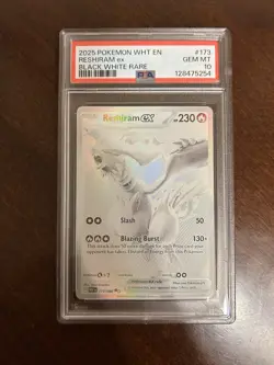 Pokemon TCG Whittle Flare Reshiram EX Black White Rare PSA 10 - Image 1