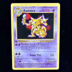 MP 1999 Pokemon TCG - Kadabra - 32/102 - 1st Edition Shadowless - Base Set EX - Image 1