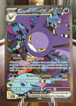 Team Rocket's Crobat ex SIR 234/182 Sv10: Destined Rivals Pokemon TCG Holo - NM - Image 1