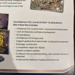 Pokemon Scarlet & Violet Surging Sparks ETB Elite Trainer Box NEW Factory Sealed - Image 5