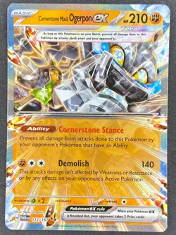 Pokemon Cornerstone Mask Ogerpon ex 112/167 TWM Twilight Masquerade NM - Image 1