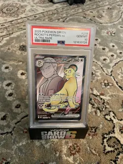 Team Rocket’s Persian EX #219 PSA 10 Destined Rivals ULTRA RARE Pokemon TCG Slab - Image 1