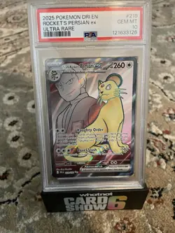 Team Rocket’s Persian EX #219 PSA 10 Destined Rivals ULTRA RARE Pokemon TCG Slab - Image 2