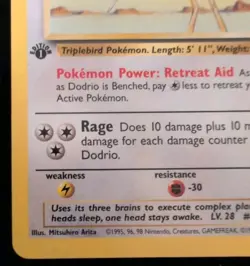 Pokemon TCG: 1st Edition Dodrio 34/64 Jungle Regular Rare TCG 1999 WOTC LP - Image 5
